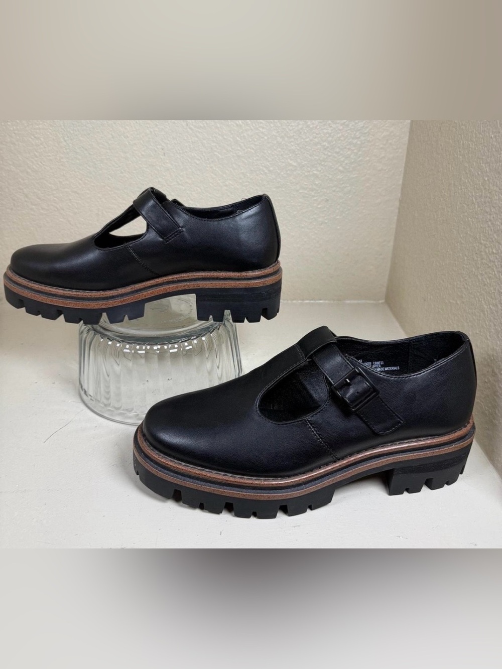 Korks Black Mary Janes Loafers